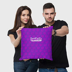 Подушка квадратная Twitch Online, цвет: 3D-принт — фото 2