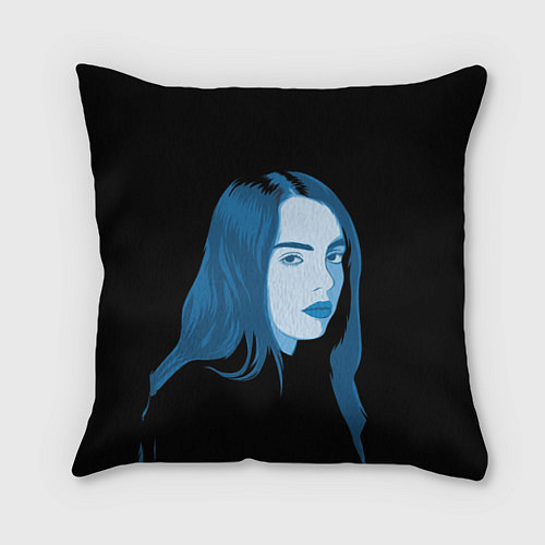 Подушка квадратная Billie Eilish: Blue Style / 3D-принт – фото 1