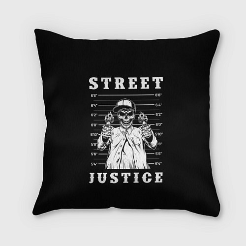 Подушка квадратная Street Justice / 3D-принт – фото 1