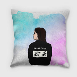 Подушка квадратная Саша Грей Sasha Grey, цвет: 3D-принт