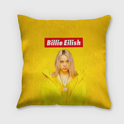 Подушка квадратная Billie Eilish: MyBoi, цвет: 3D-принт