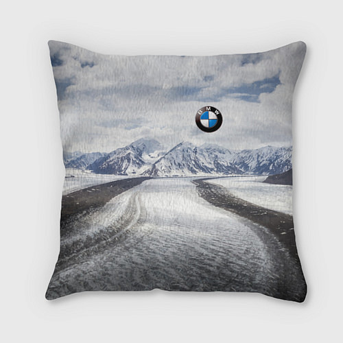 Подушка квадратная BMW - снежная вершина / 3D-принт – фото 1