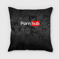 Подушка квадратная PORNHUB AHEGAO, цвет: 3D-принт