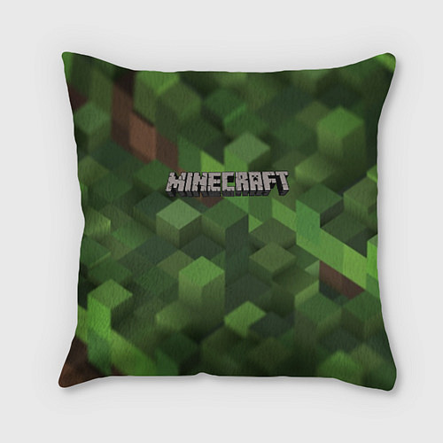 Подушка квадратная MINECRAFT FOREST / 3D-принт – фото 1