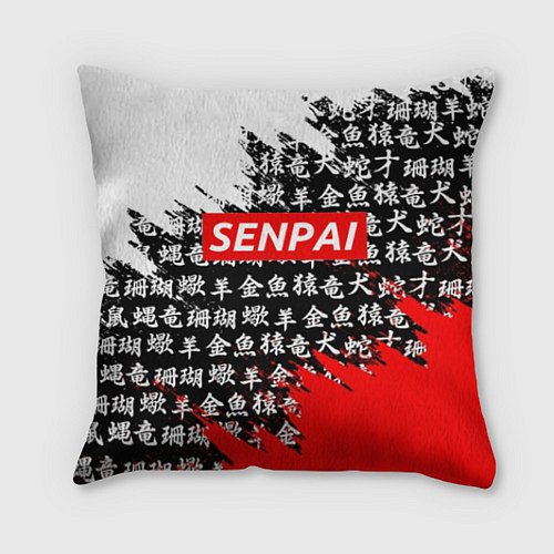 Подушка квадратная SENPAI / 3D-принт – фото 1