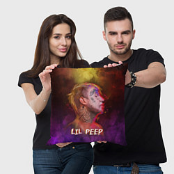 Подушка квадратная Lil Peep ART, цвет: 3D-принт — фото 2