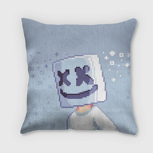 Подушка квадратная Marshmello Pixel / 3D-принт – фото 1