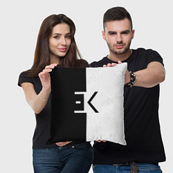Подушка квадратная Егор Крид: ЕК, цвет: 3D-принт — фото 2