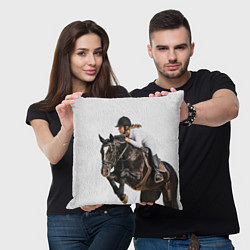 Подушка квадратная Наездница, цвет: 3D-принт — фото 2