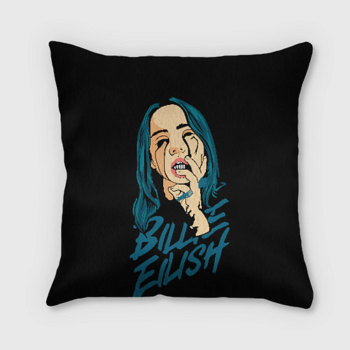 Подушка квадратная Billie Eilish / 3D-принт – фото 1