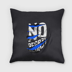 Подушка квадратная Без сожаления объемная надпись, цвет: 3D-принт