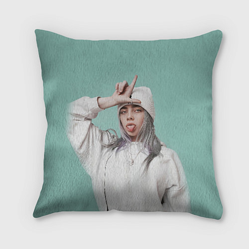 Подушка квадратная BILLIE EILISH / 3D-принт – фото 1