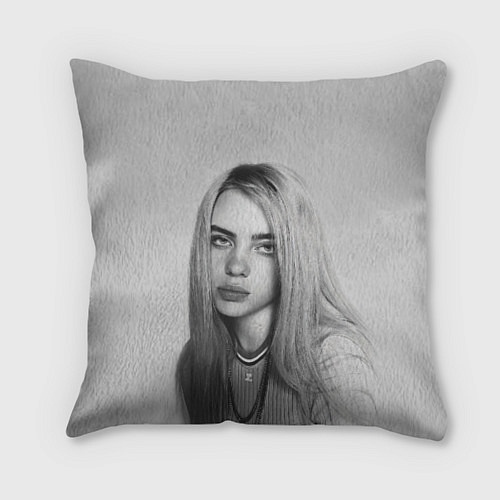 Подушка квадратная BILLIE EILISH / 3D-принт – фото 1