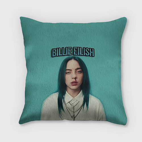 Подушка квадратная BILLIE EILISH / 3D-принт – фото 1