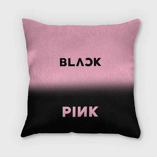 Подушка квадратная Blackpink - розово-черный / 3D-принт – фото 1
