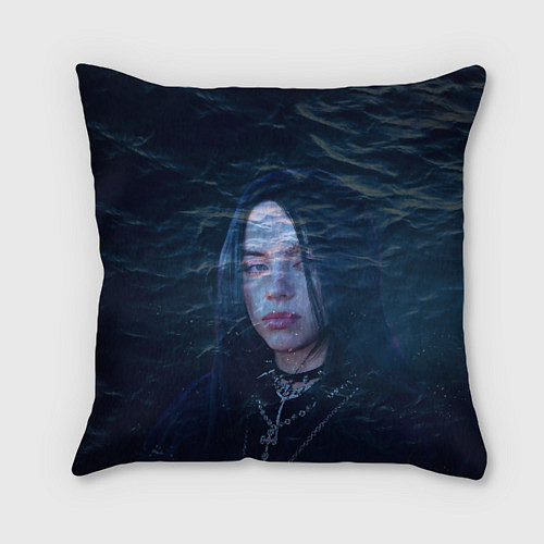 Подушка квадратная Billie Eilish: Ocean Eyes / 3D-принт – фото 1