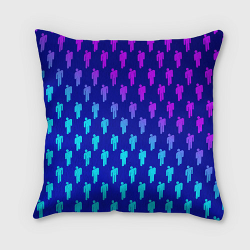 Подушка квадратная Billie Eilish: Violet Pattern / 3D-принт – фото 1
