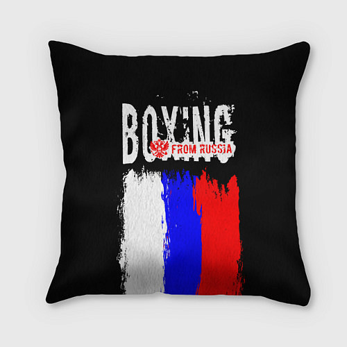 Подушка квадратная Boxing from Russia / 3D-принт – фото 1