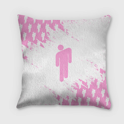 Подушка квадратная Billie Eilish: Pink Style / 3D-принт – фото 1