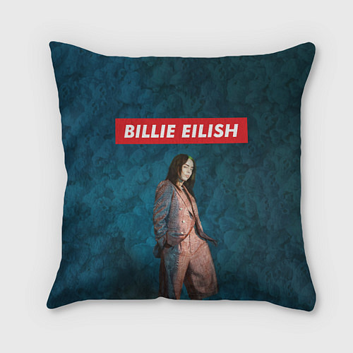 Подушка квадратная BILLIE EILISH / 3D-принт – фото 1