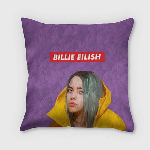 Подушка квадратная Billie Eilish / 3D-принт – фото 1