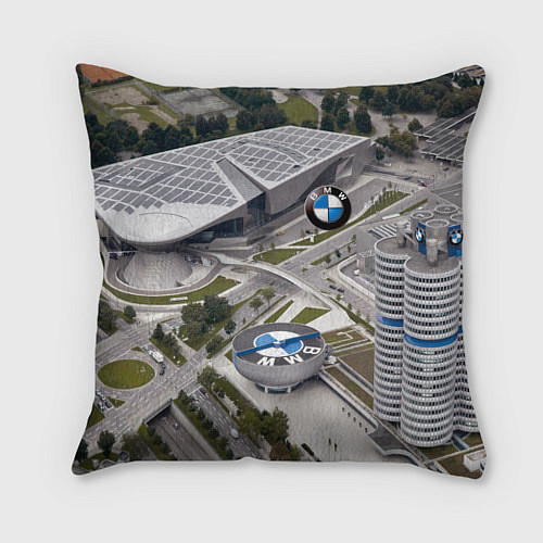 Подушка квадратная BMW city / 3D-принт – фото 1