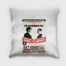 Подушка квадратная The reichenbach fall, цвет: 3D-принт