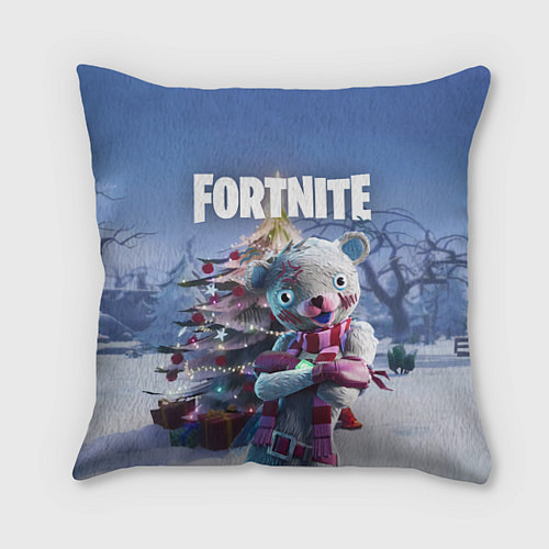 Подушка квадратная Fortnite Новогодний / 3D-принт – фото 1