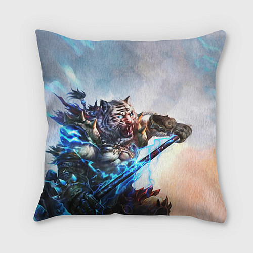 Подушка квадратная Warrior Zoomorph / 3D-принт – фото 1