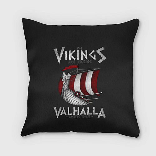 Подушка квадратная Vikings Valhalla / 3D-принт – фото 1