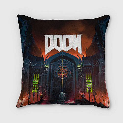 Подушка квадратная DOOM - Hellgate / 3D-принт – фото 1