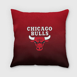 Подушка квадратная CHICAGO BULLS, цвет: 3D-принт