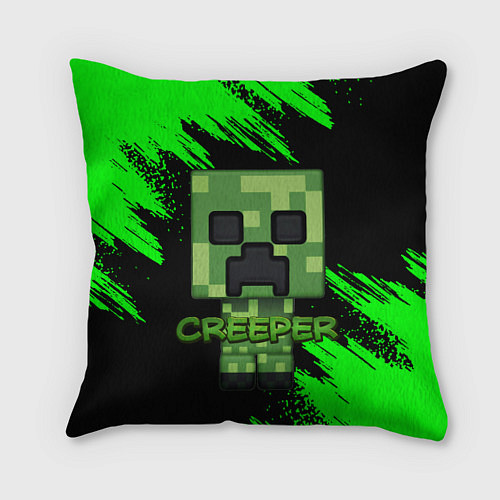 Подушка квадратная MINECRAFT CREEPER / 3D-принт – фото 1