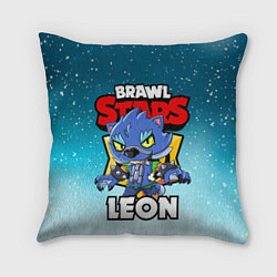 Подушка квадратная BRAWL STARS WEREWOLF LEON, цвет: 3D-принт