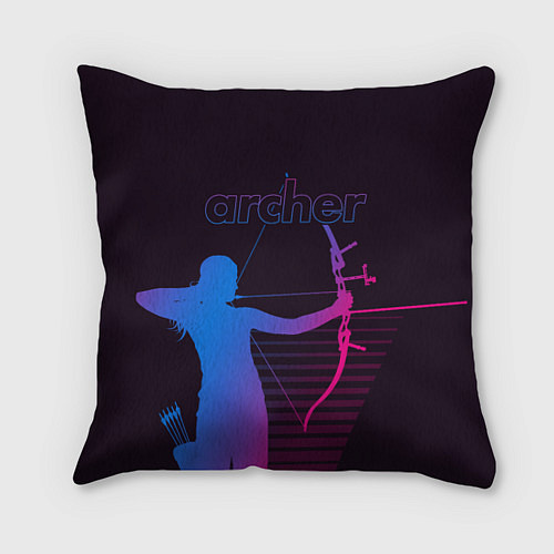 Подушка квадратная Archer / 3D-принт – фото 1