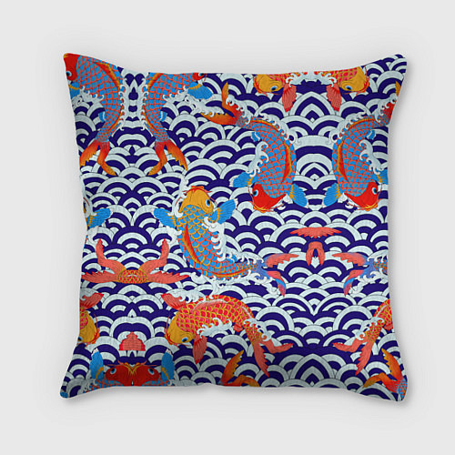 Подушка квадратная Карп Кои / 3D-принт – фото 1