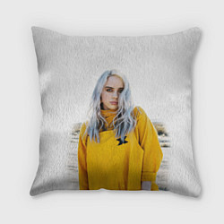 Подушка квадратная BILLIE EILISH, цвет: 3D-принт