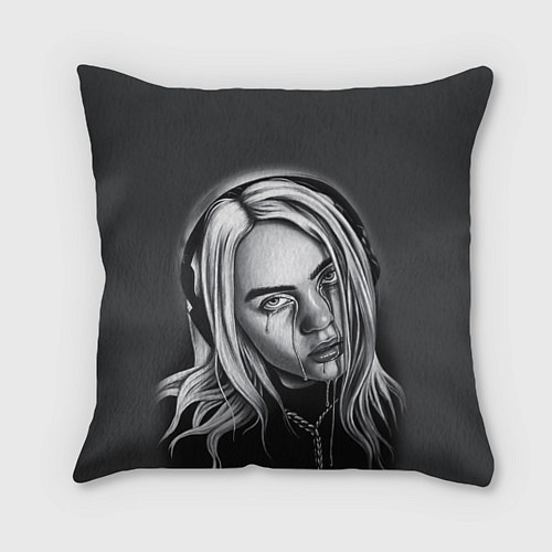 Подушка квадратная BILLIE EILISH / 3D-принт – фото 1