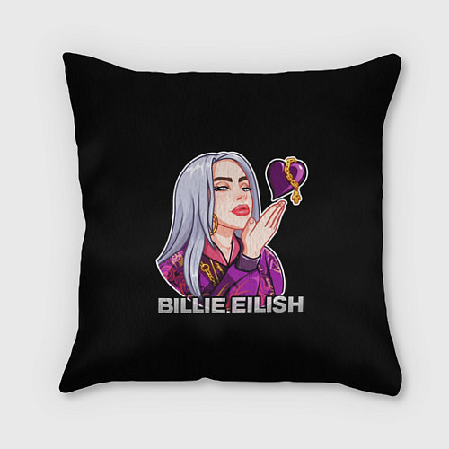 Подушка квадратная BILLIE EILISH / 3D-принт – фото 1