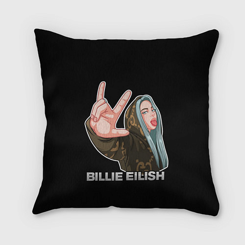 Подушка квадратная BILLIE EILISH / 3D-принт – фото 1