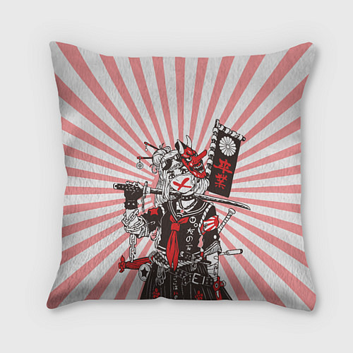 Подушка квадратная Убийца розового солнца / 3D-принт – фото 1