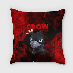 Подушка квадратная BRAWL STARS CROW, цвет: 3D-принт