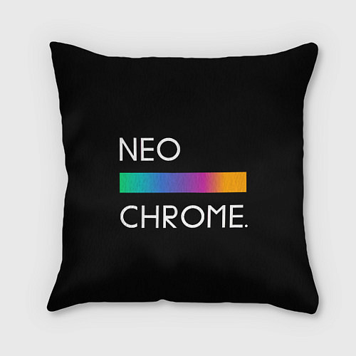 Подушка квадратная NEO CHROME / 3D-принт – фото 1