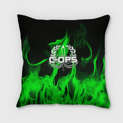 Подушка квадратная C-OPSCRITICAL OPS / 3D-принт – фото 1