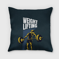 Подушка квадратная Wheight lifting, цвет: 3D-принт