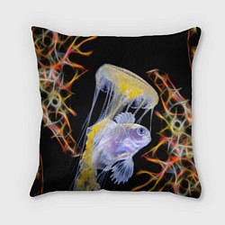Подушка квадратная Медуза, цвет: 3D-принт