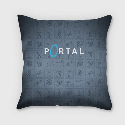 Подушка квадратная PORTAL / 3D-принт – фото 1