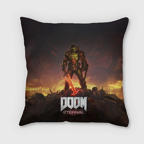 Подушка квадратная DOOM ETERNAL / 3D-принт – фото 1