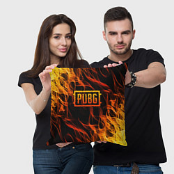 Подушка квадратная PUBG, цвет: 3D-принт — фото 2