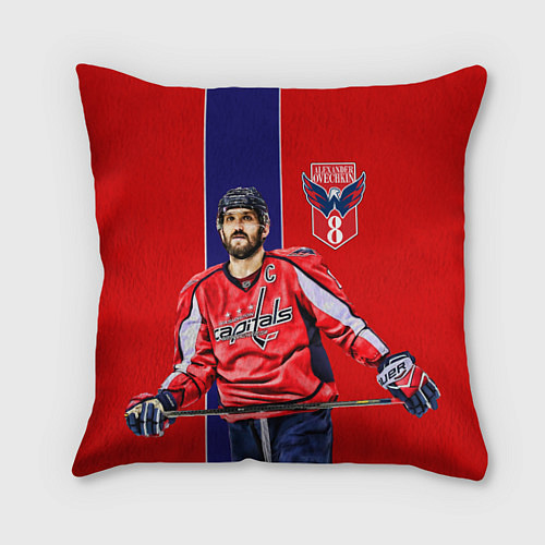 Подушка квадратная Ovechkin Capitals / 3D-принт – фото 1